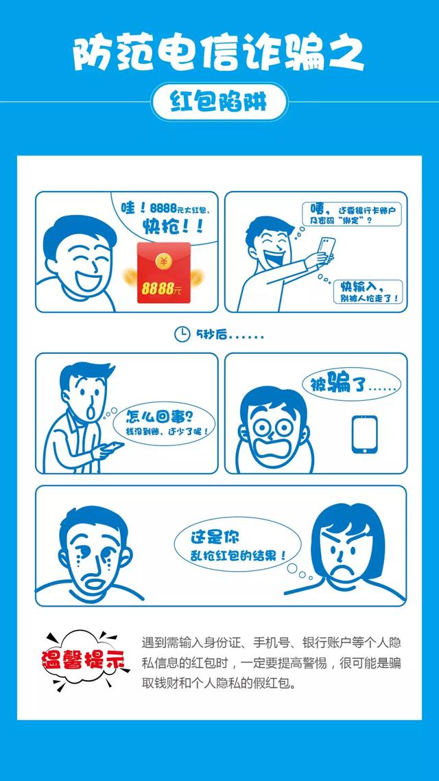 哪些行为属于属于电信诈骗，这组漫画告诉你